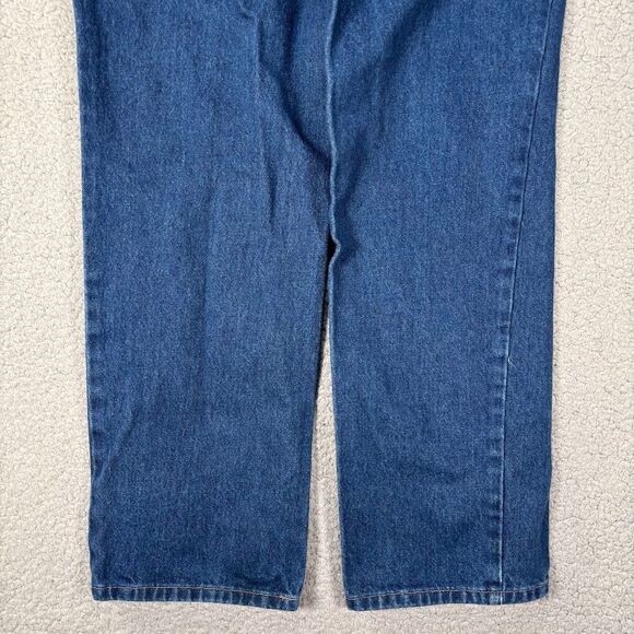 Carhartt Jeans 34x34 Mens Dark Denim 100% Cotton Relaxed Fit Workwear 381-83 - Picture 3 of 12